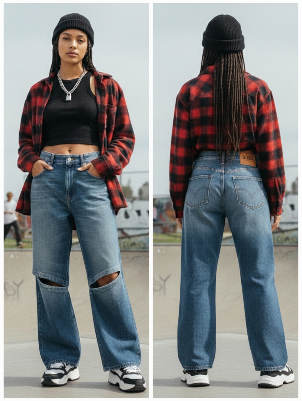 Diesel Baggy D-Reggy Straight Leg Jeans Size 28 Y2K 90s Indie Sleeze Streetwear